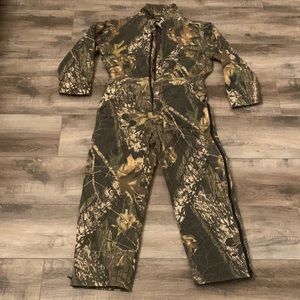 Redhead fully thick quilted zip-up camouflage (Mossy Oak) pattern coveralls